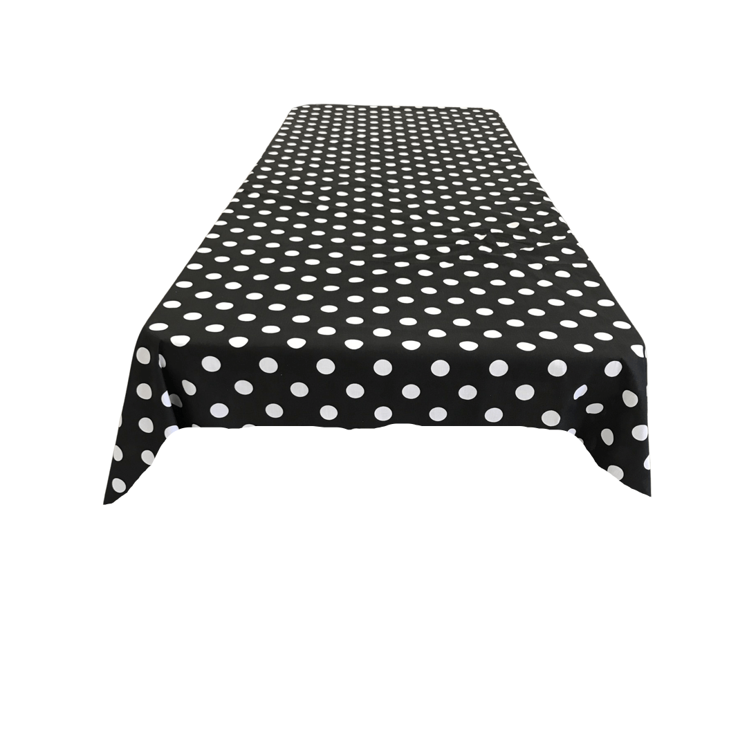 36" x 36" Square Small Polka Dot Poly Cotton Tablecloth - New Creations Fabric & Foam Inc