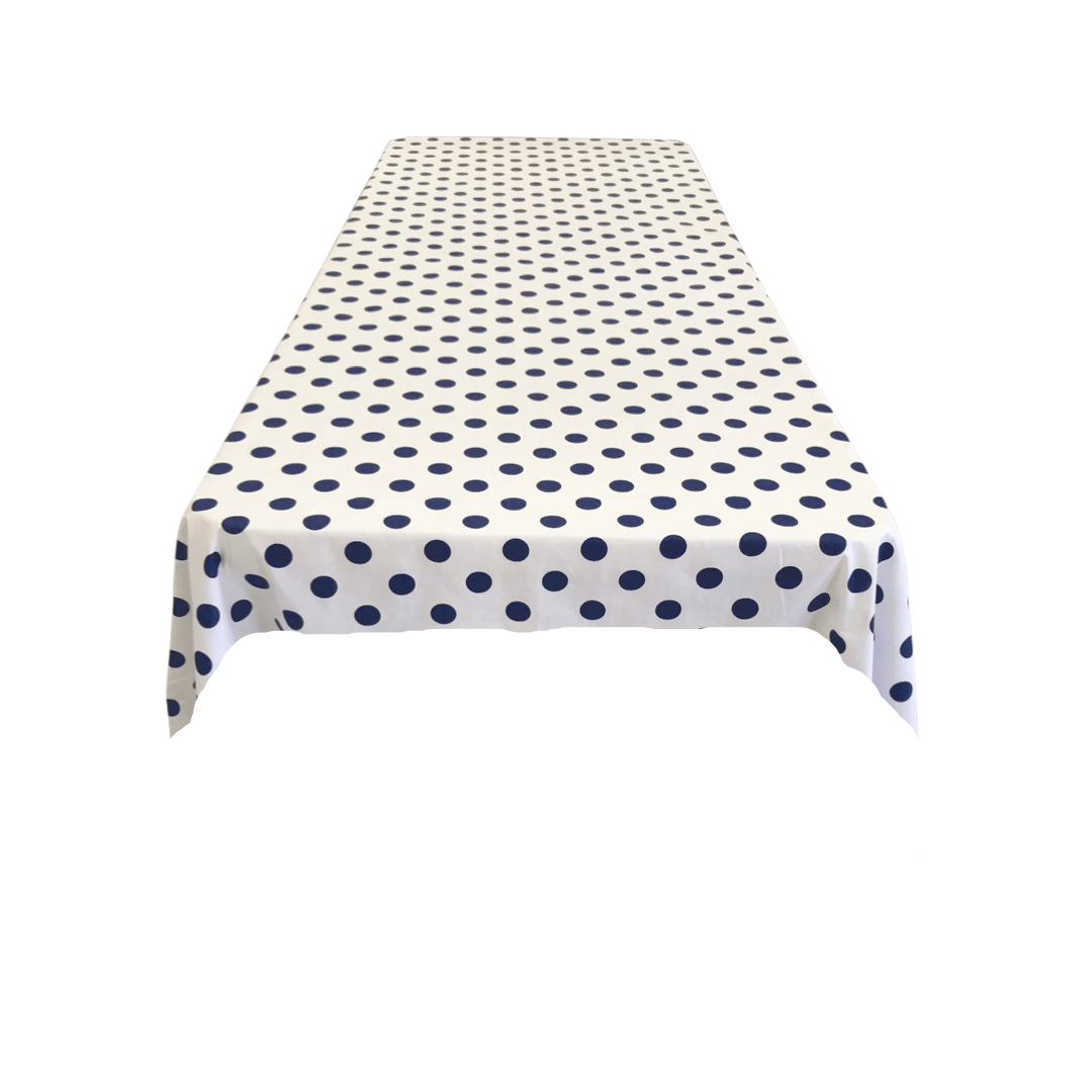 36" x 36" Square Small Polka Dot Poly Cotton Tablecloth - New Creations Fabric & Foam Inc