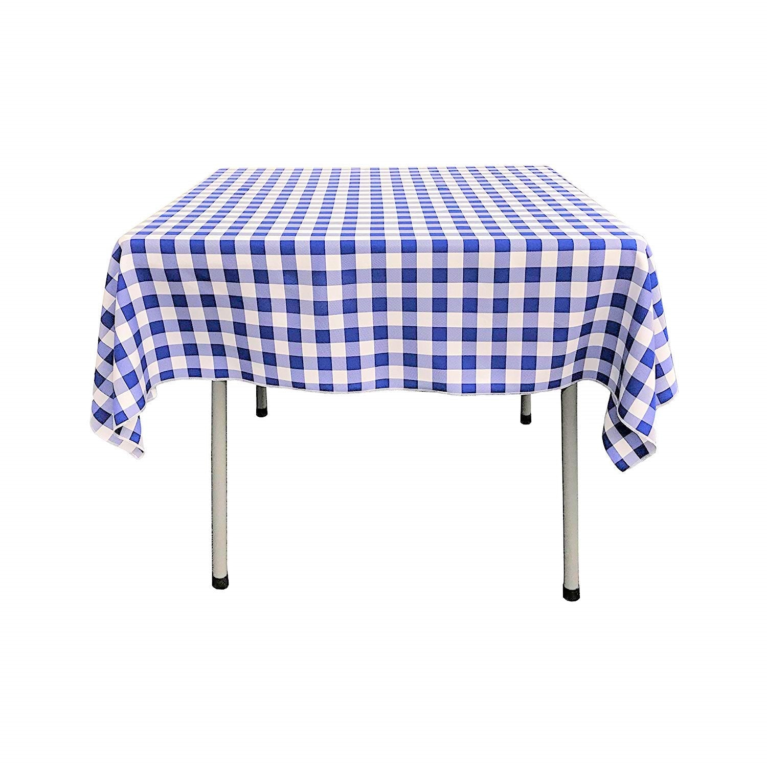 36" x 36" Square Tablecloth for 24" Square Small Coffee Table with 6" Drop, Polyester Checkered Gingham Plaid Table Overlay - New Creations Fabric & Foam Inc