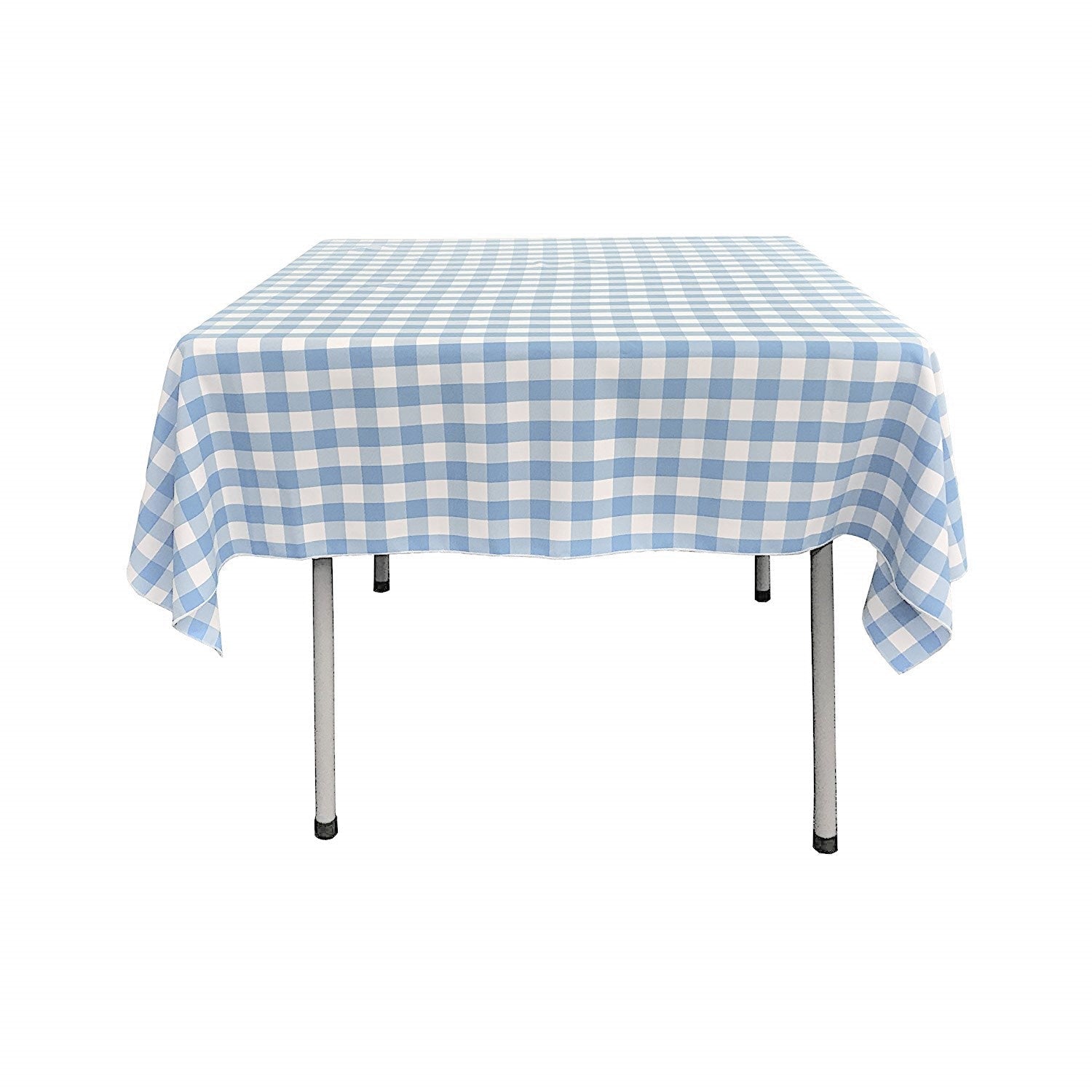 36" x 36" Square Tablecloth for 24" Square Small Coffee Table with 6" Drop, Polyester Checkered Gingham Plaid Table Overlay - New Creations Fabric & Foam Inc