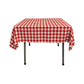 36" x 36" Square Tablecloth for 24" Square Small Coffee Table with 6" Drop, Polyester Checkered Gingham Plaid Table Overlay - New Creations Fabric & Foam Inc