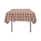 36" x 36" Square Tablecloth for 24" Square Small Coffee Table with 6" Drop, Polyester Checkered Gingham Plaid Table Overlay - New Creations Fabric & Foam Inc