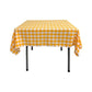 36" x 36" Square Tablecloth for 24" Square Small Coffee Table with 6" Drop, Polyester Checkered Gingham Plaid Table Overlay - New Creations Fabric & Foam Inc