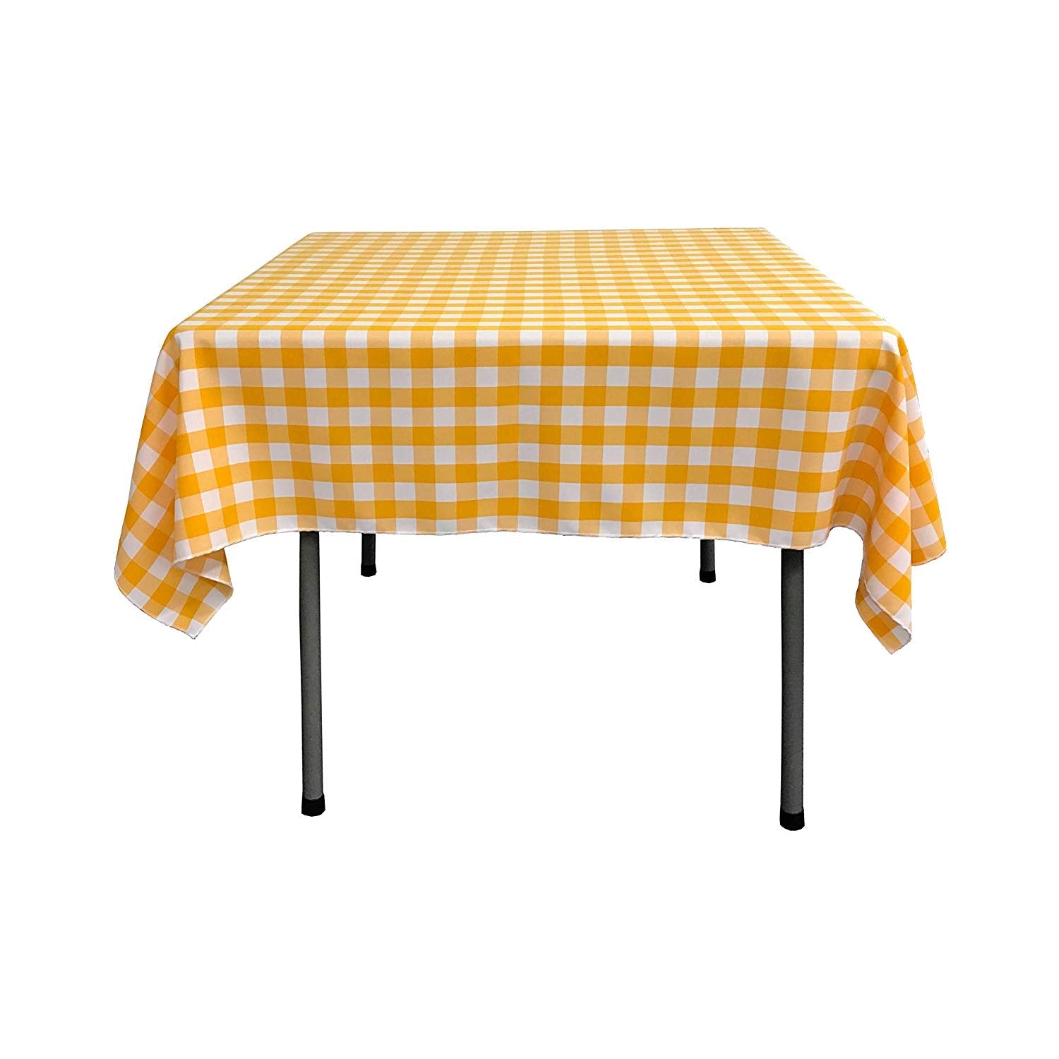 36" x 36" Square Tablecloth for 24" Square Small Coffee Table with 6" Drop, Polyester Checkered Gingham Plaid Table Overlay - New Creations Fabric & Foam Inc