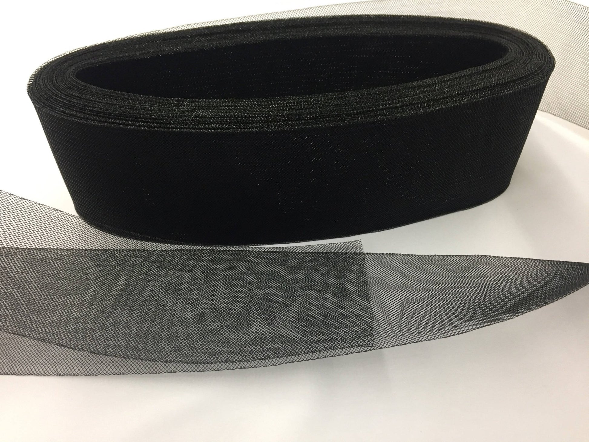 4 Inches black Crinoline Horsehair Braid Trim - wedding - bridal - decorations - sold by the yard. - New Creations Fabric & Foam Inc