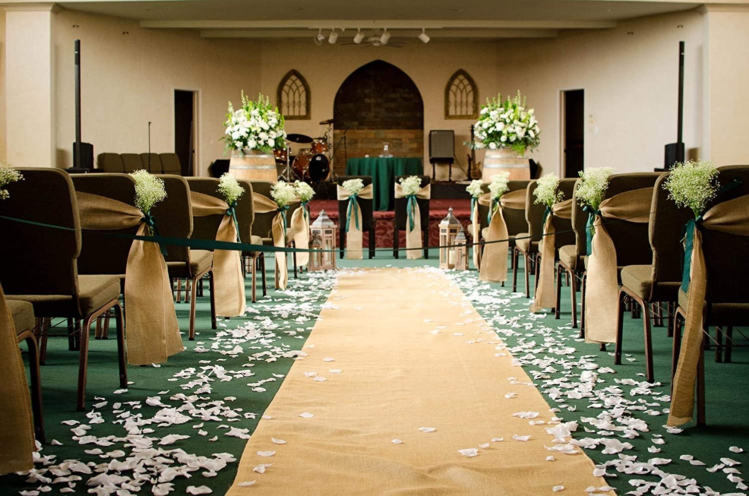 40" Wide Jute Hessian Burlap, Decorative Wedding Isle Runner, Natural Fiber - New Creations Fabric & Foam Inc