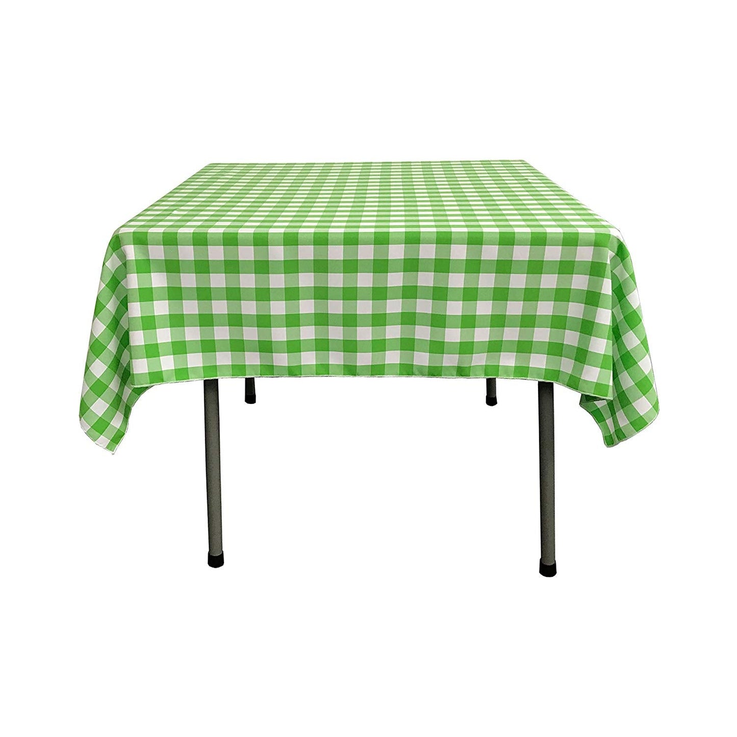 42" x 42" Square Tablecloth for 30" Square Small Coffee Table with 6" Drop, Polyester Checkered Gingham Plaid Table Overlay - New Creations Fabric & Foam Inc