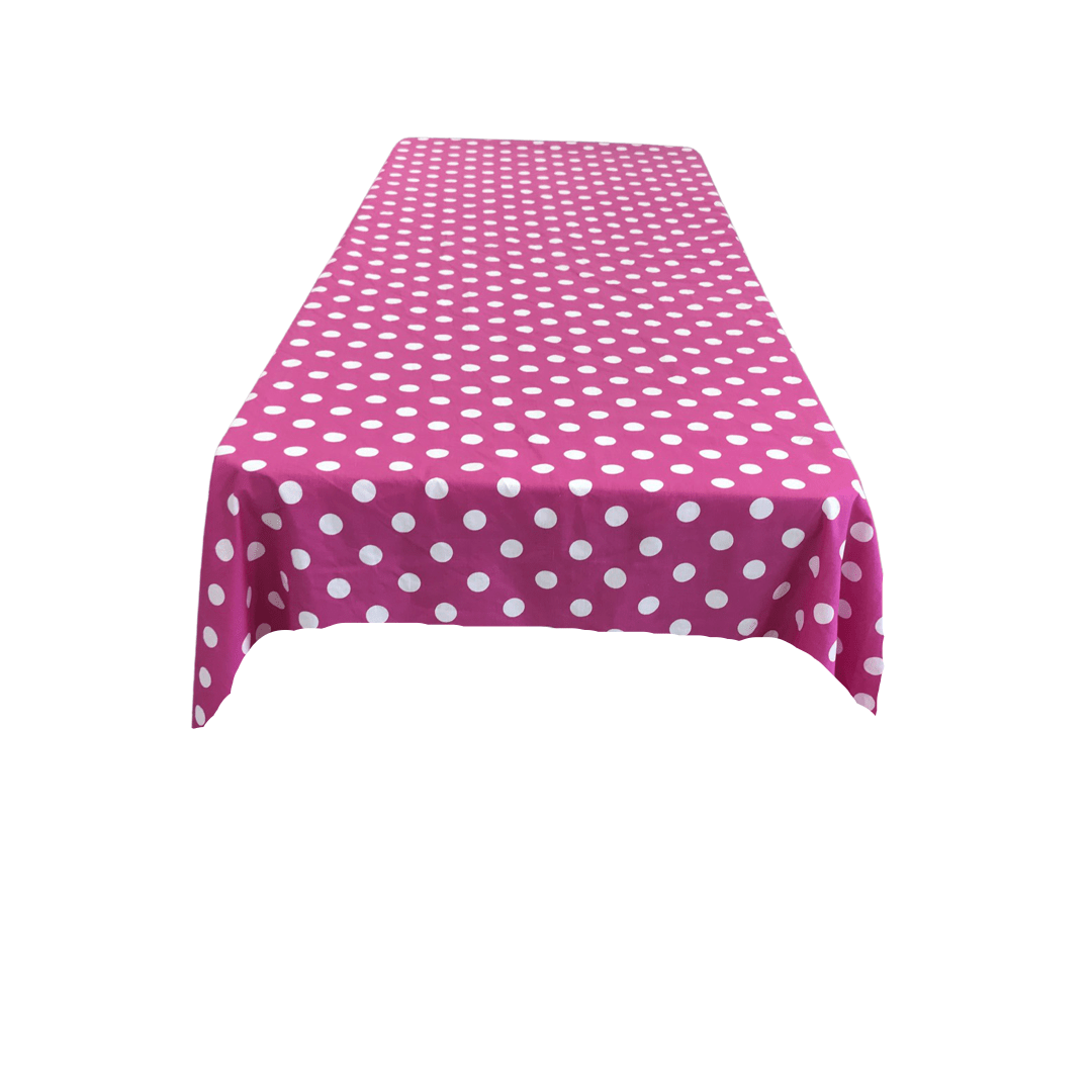 45" x 45" Square Big Polka Dot Poly Cotton Tablecloth - New Creations Fabric & Foam Inc