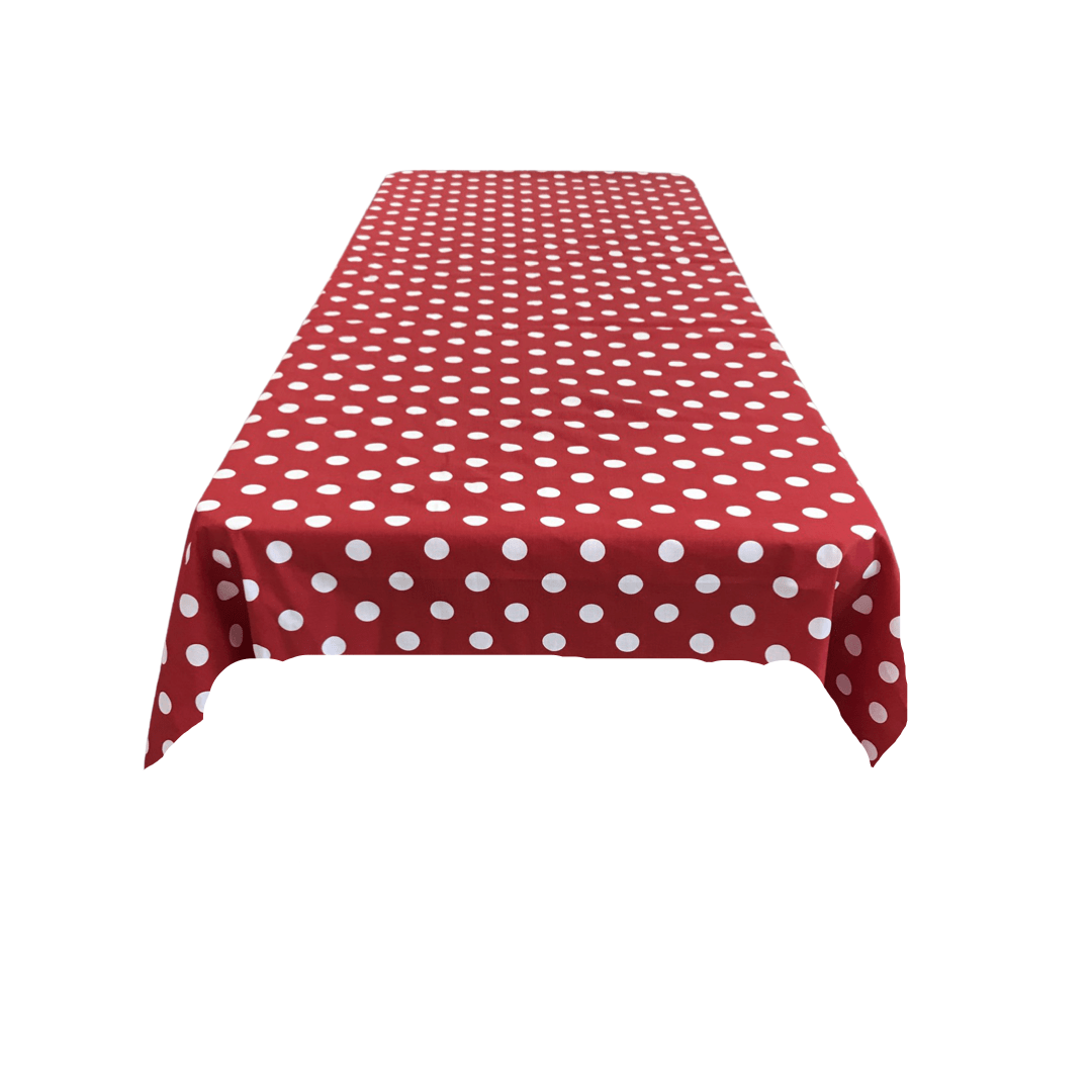 45" x 45" Square Big Polka Dot Poly Cotton Tablecloth - New Creations Fabric & Foam Inc