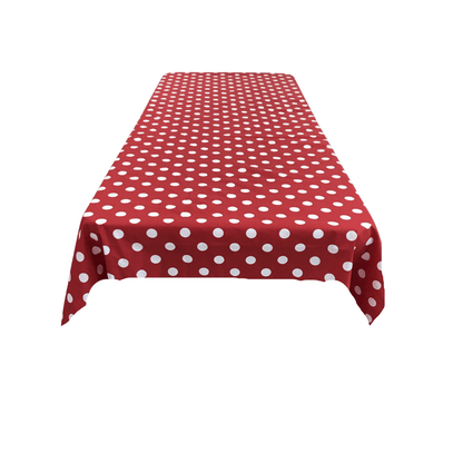 45" x 45" Square Big Polka Dot Poly Cotton Tablecloth - New Creations Fabric & Foam Inc