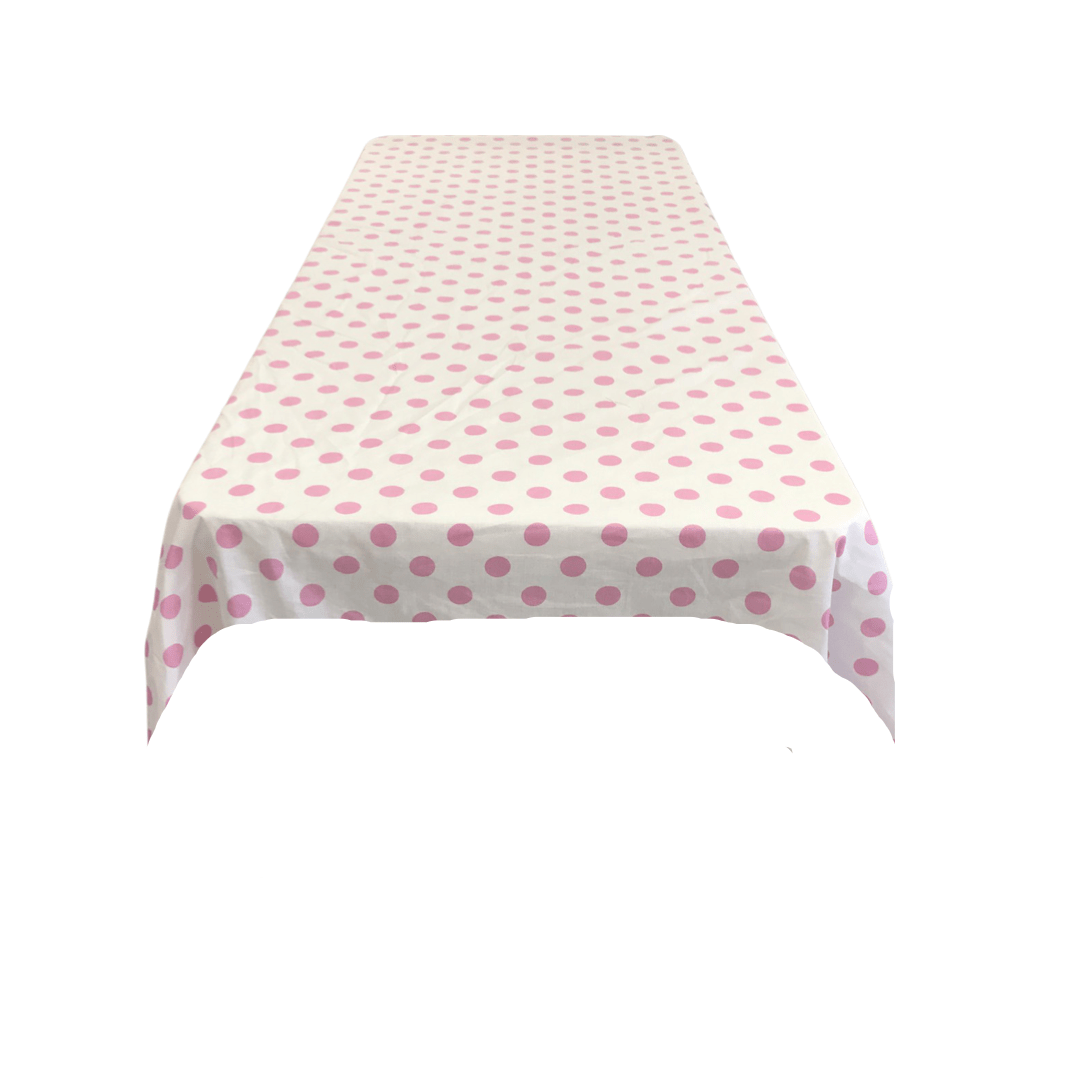 45" x 45" Square Big Polka Dot Poly Cotton Tablecloth - New Creations Fabric & Foam Inc