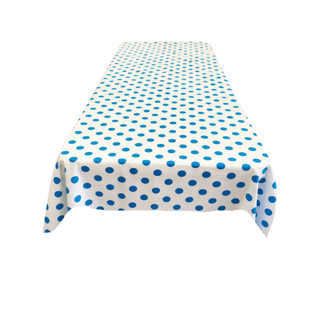 45" x 45" Square Big Polka Dot Poly Cotton Tablecloth - New Creations Fabric & Foam Inc