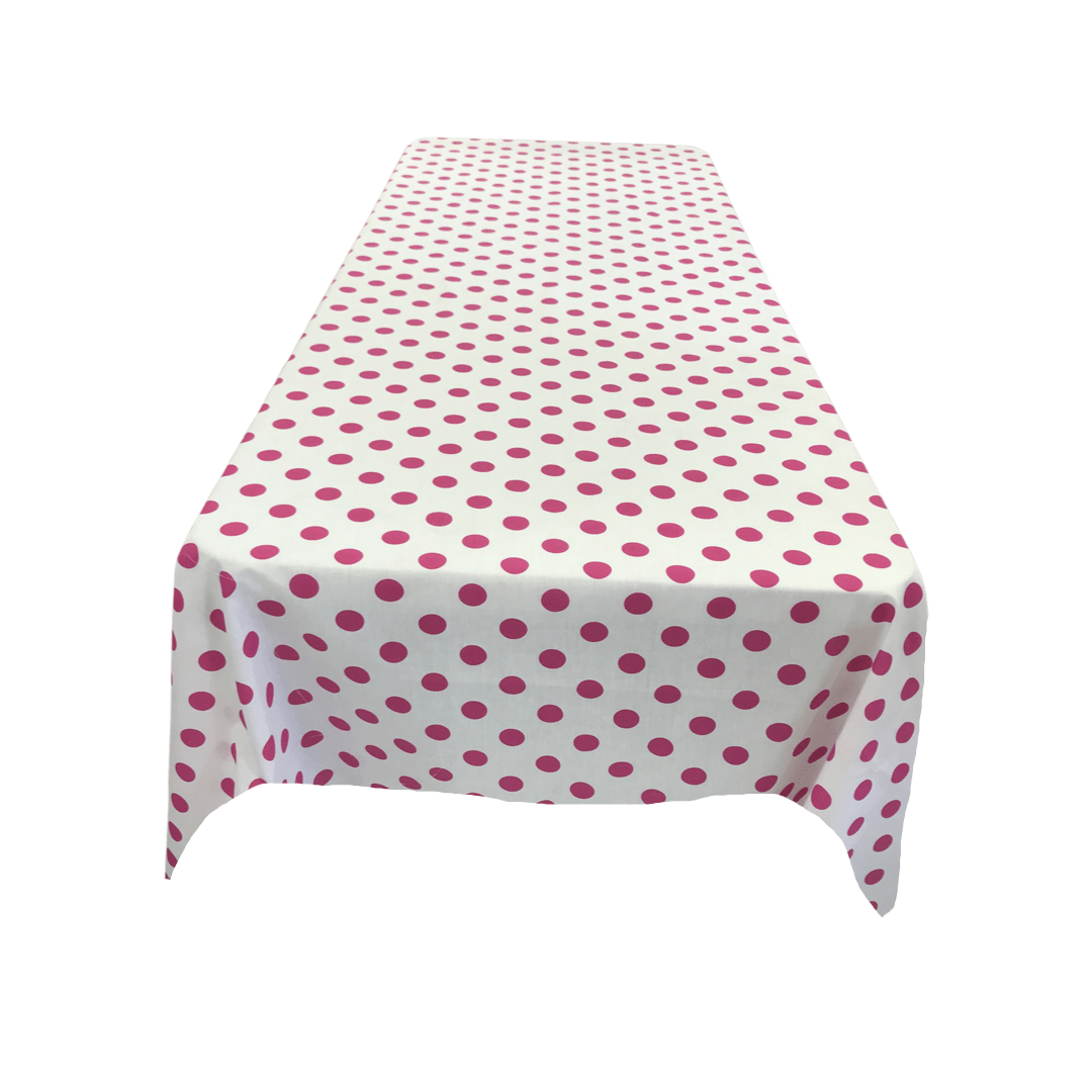 45" x 45" Square Big Polka Dot Poly Cotton Tablecloth - New Creations Fabric & Foam Inc