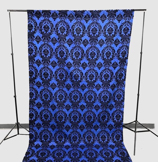 5 Feet Wide Damask Flocking Taffeta Backdrop Drape Curtain Panel, 1 Panel - New Creations Fabric & Foam Inc