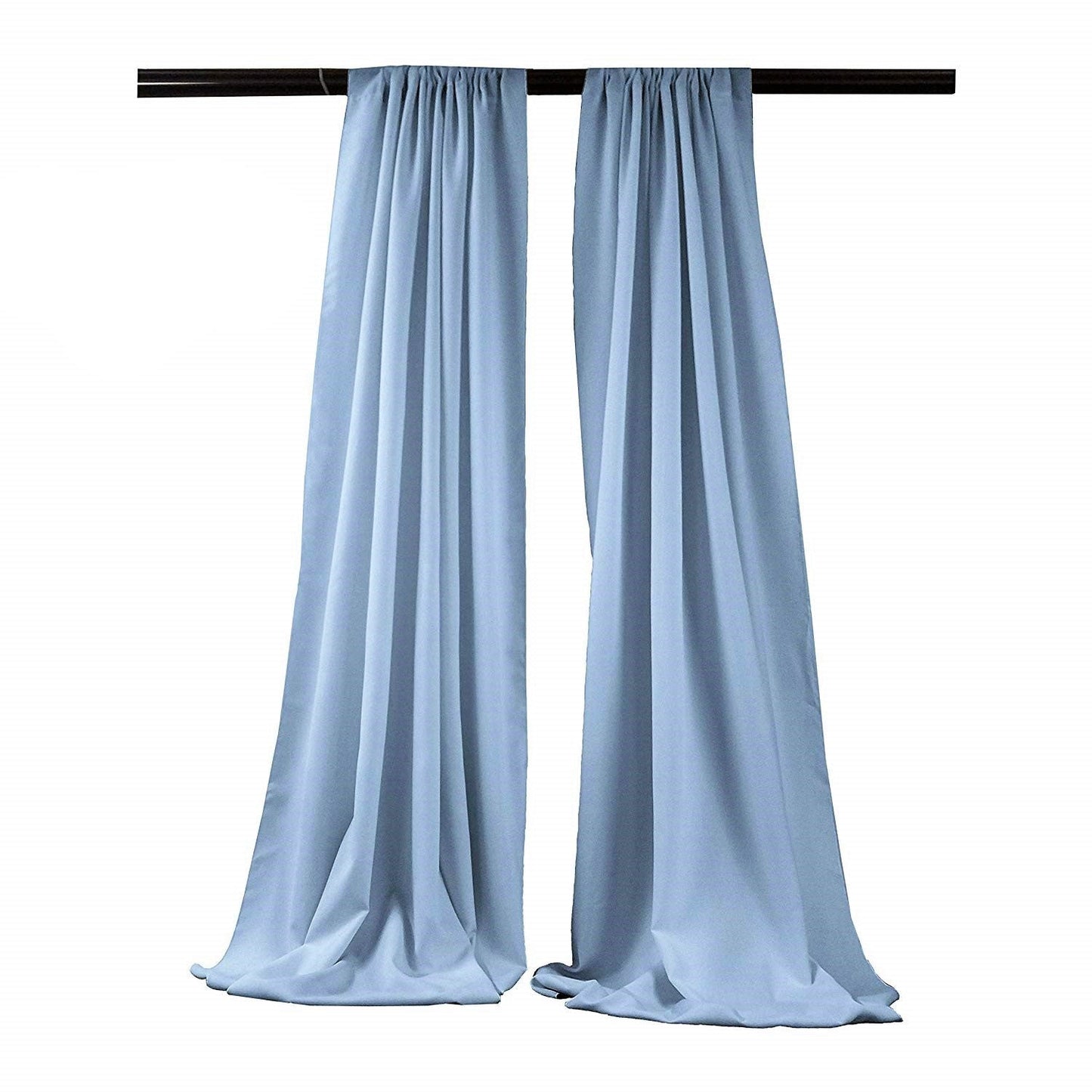 5 Feet Wide x 15 Feet High, Polyester Seamless Backdrop Drape Curtain Panel / Curtain Room Divider / 2 Panels - New Creations Fabric & Foam Inc