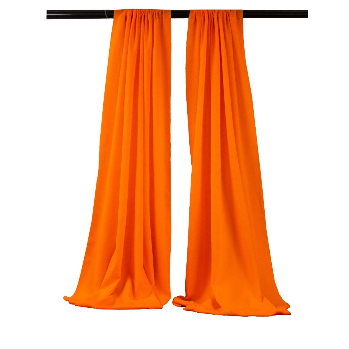5 Feet Wide x 15 Feet High, Polyester Seamless Backdrop Drape Curtain Panel / Curtain Room Divider / 2 Panels - New Creations Fabric & Foam Inc
