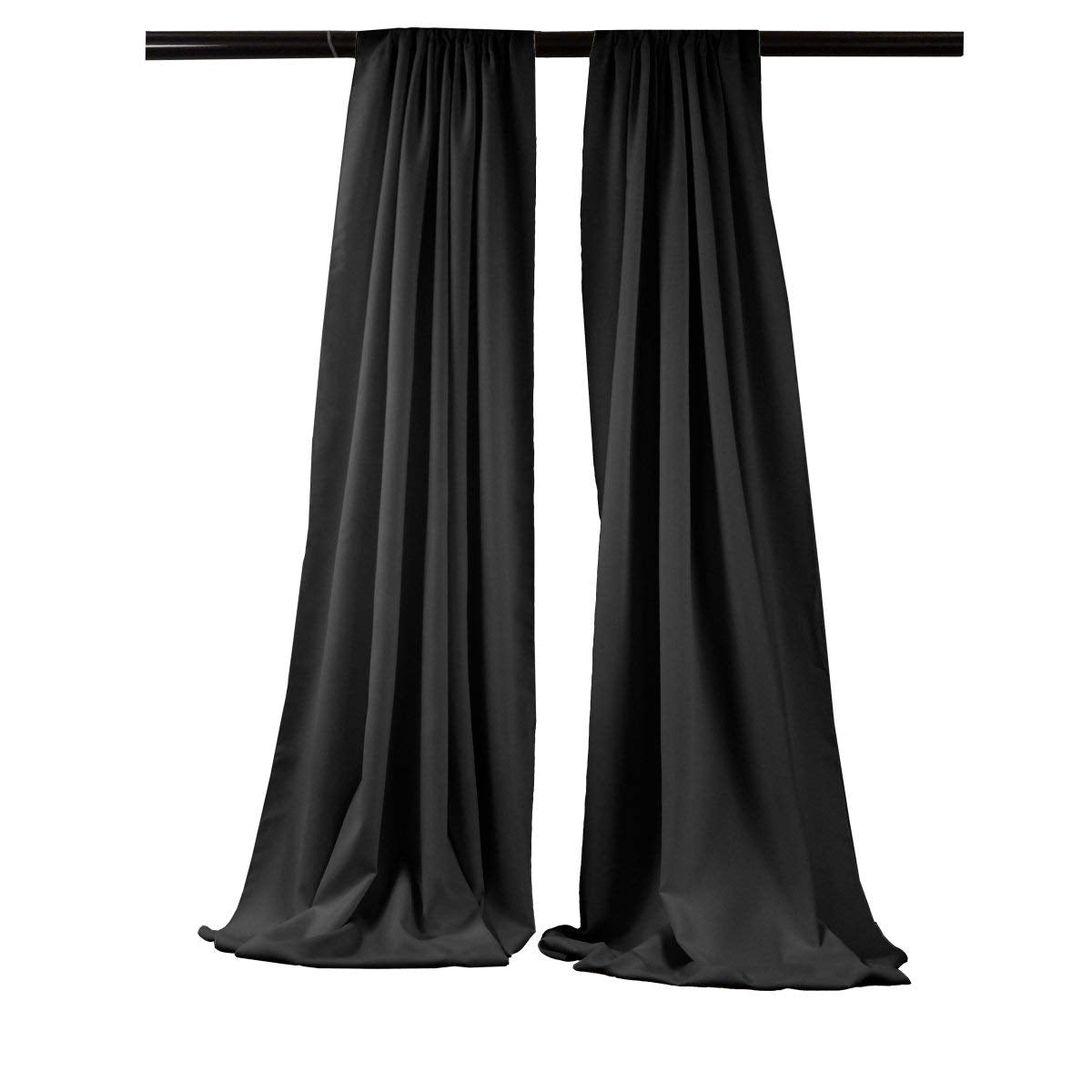 5 Feet Wide x 15 Feet High, Polyester Seamless Backdrop Drape Curtain Panel / Curtain Room Divider / 2 Panels - New Creations Fabric & Foam Inc
