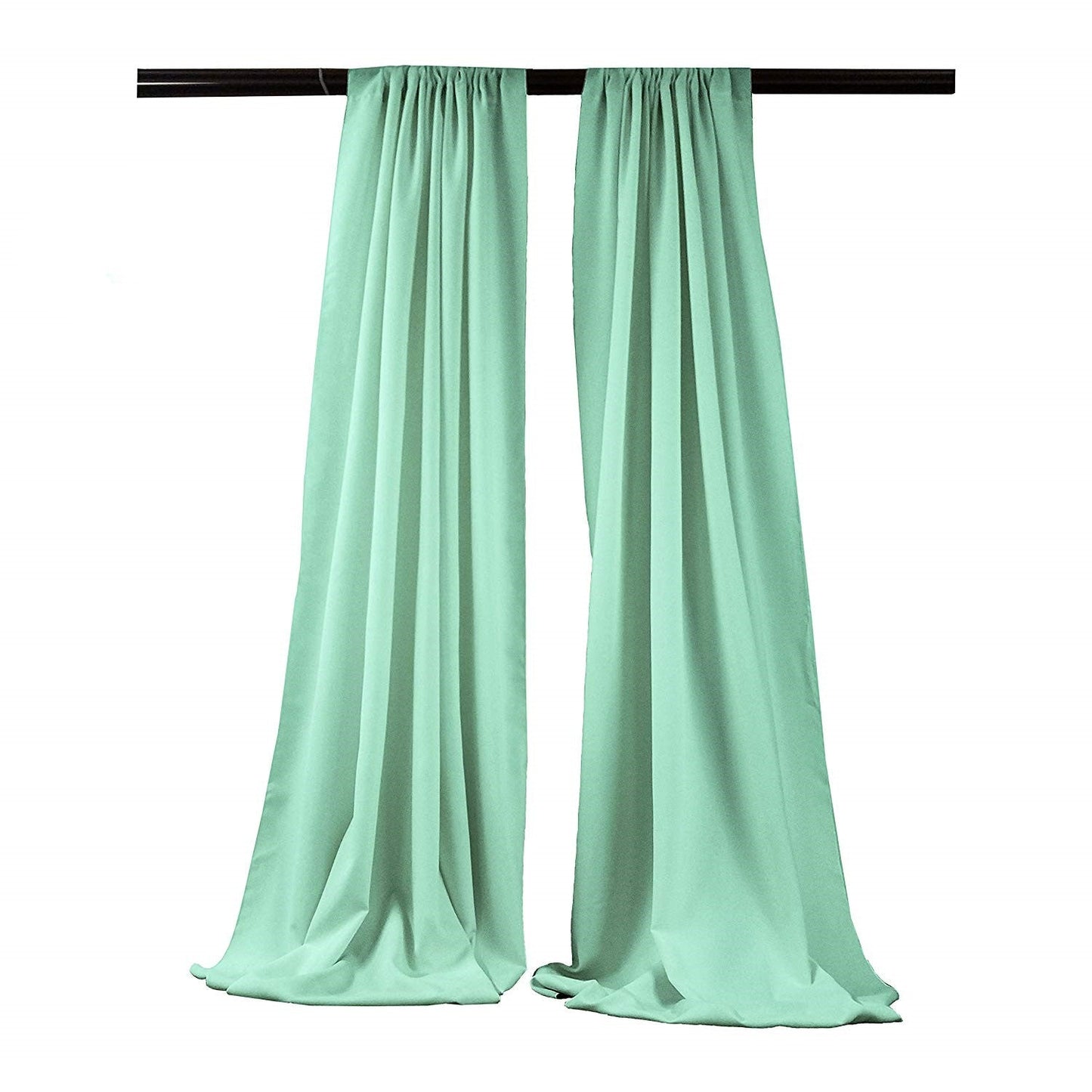 5 Feet Wide x 15 Feet High, Polyester Seamless Backdrop Drape Curtain Panel / Curtain Room Divider / 2 Panels - New Creations Fabric & Foam Inc