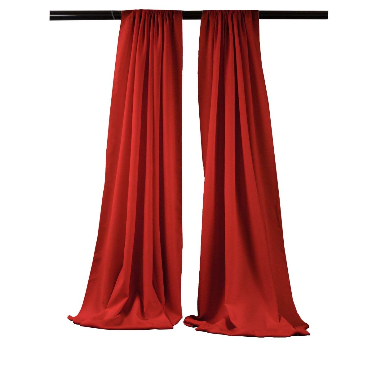5 Feet Wide x 15 Feet High, Polyester Seamless Backdrop Drape Curtain Panel / Curtain Room Divider / 2 Panels - New Creations Fabric & Foam Inc