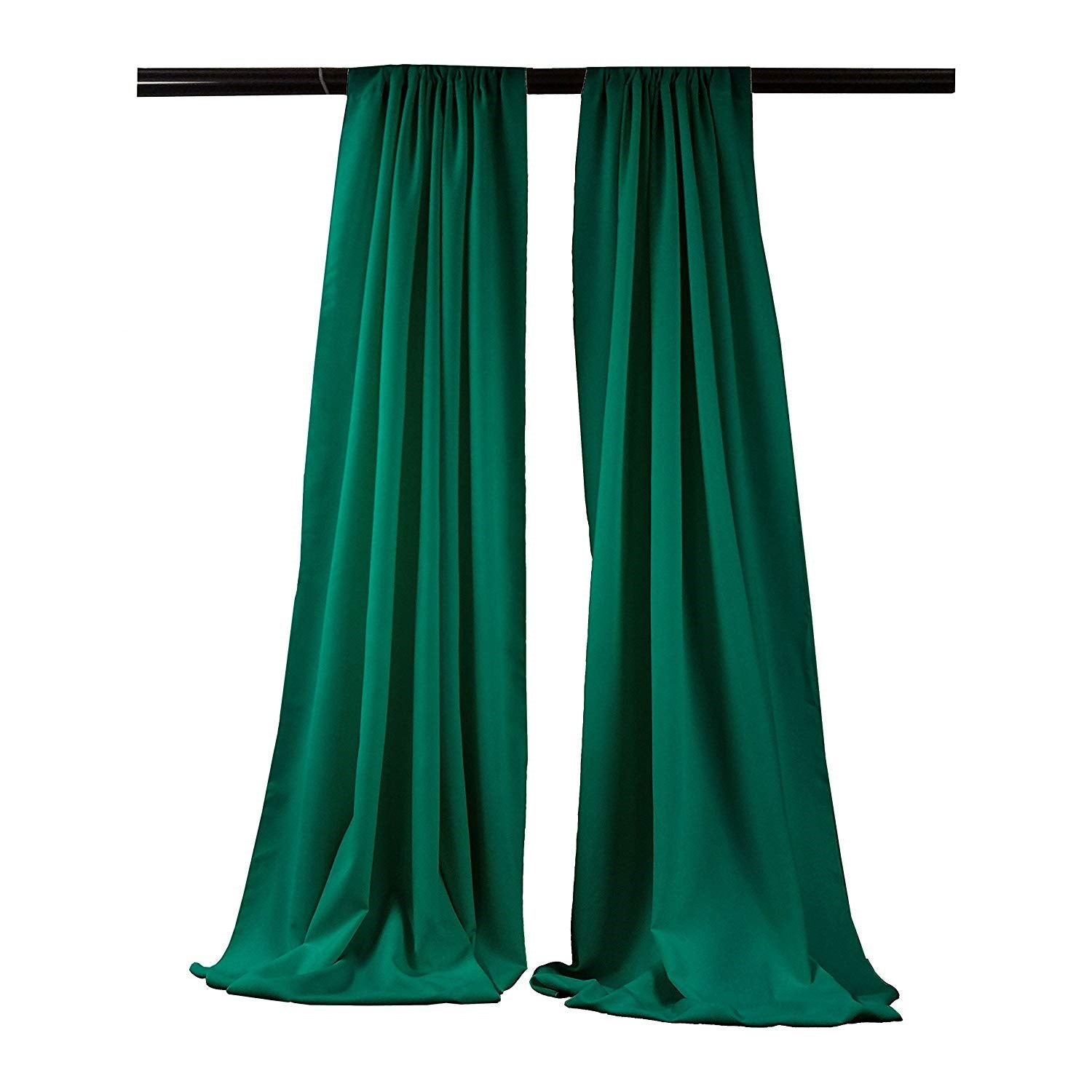 5 Feet Wide x 15 Feet High, Polyester Seamless Backdrop Drape Curtain Panel / Curtain Room Divider / 2 Panels - New Creations Fabric & Foam Inc
