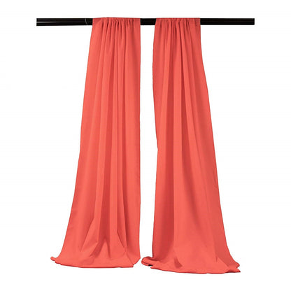 5 Feet Wide x 15 Feet High, Polyester Seamless Backdrop Drape Curtain Panel / Curtain Room Divider / 2 Panels - New Creations Fabric & Foam Inc