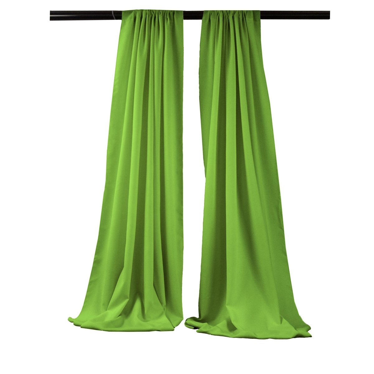 5 Feet Wide x 15 Feet High, Polyester Seamless Backdrop Drape Curtain Panel / Curtain Room Divider / 2 Panels - New Creations Fabric & Foam Inc