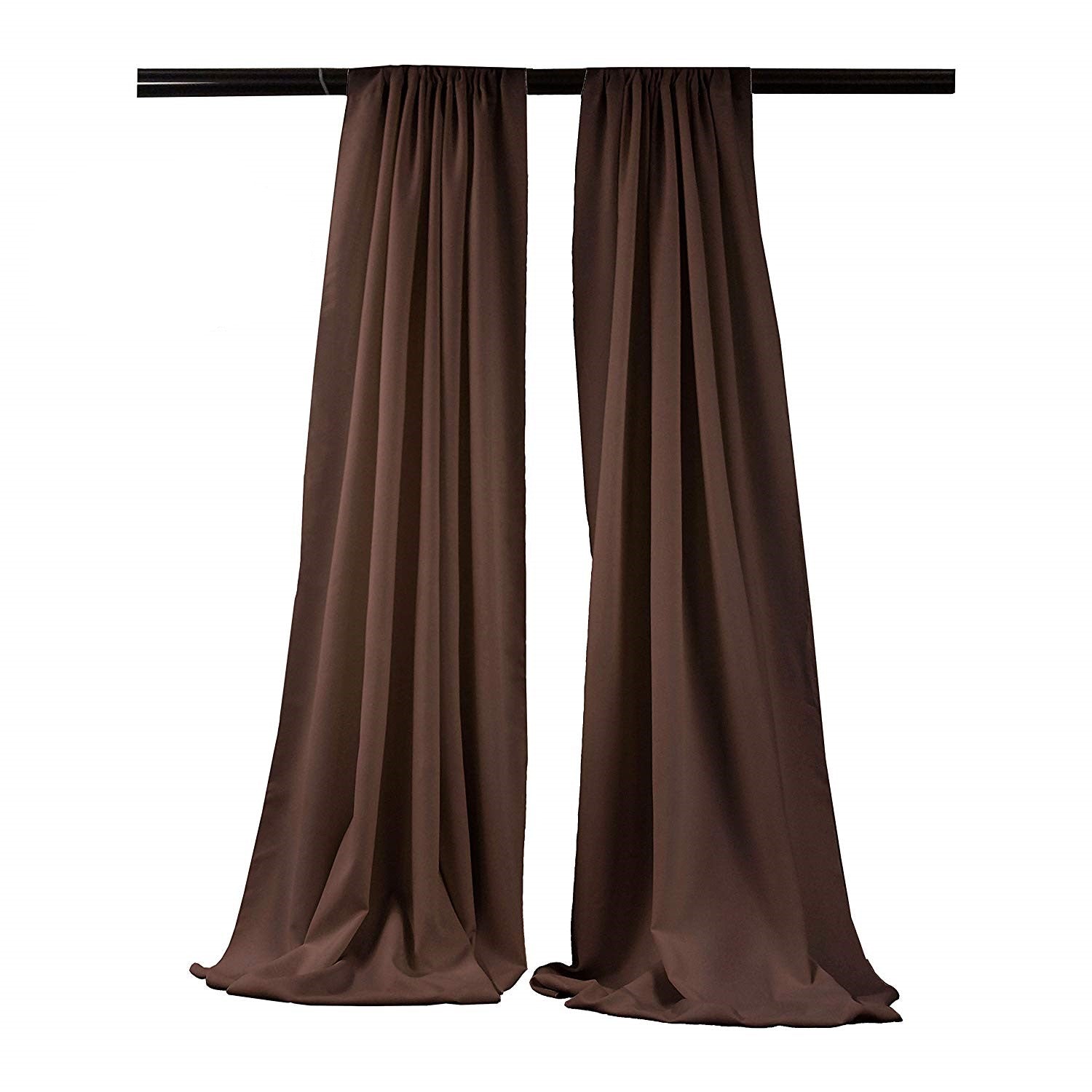 5 Feet Wide x 20 Feet High, Polyester Seamless Backdrop Drape Curtain Panel / Curtain Room Divider / 2 Panels - New Creations Fabric & Foam Inc