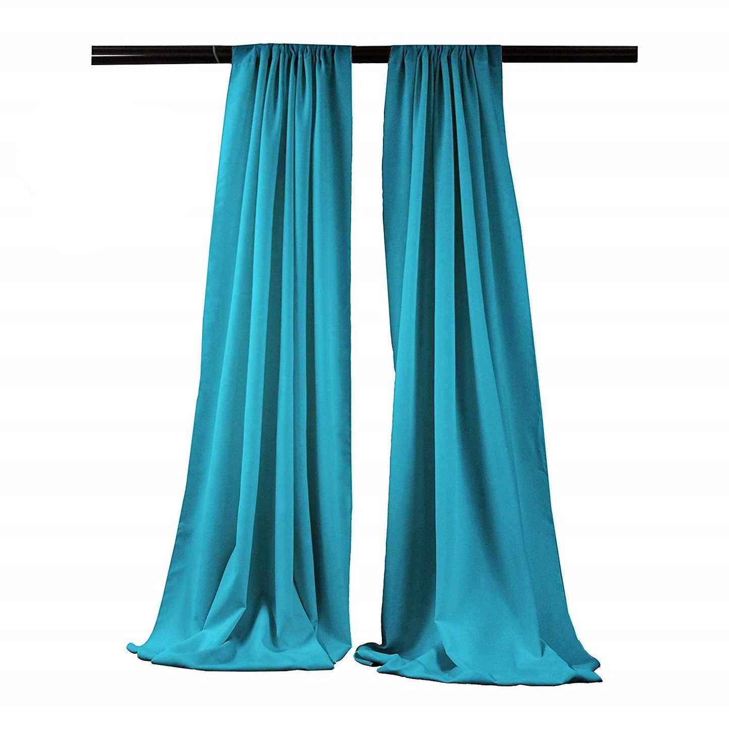 5 Feet Wide x 20 Feet High, Polyester Seamless Backdrop Drape Curtain Panel / Curtain Room Divider / 2 Panels - New Creations Fabric & Foam Inc