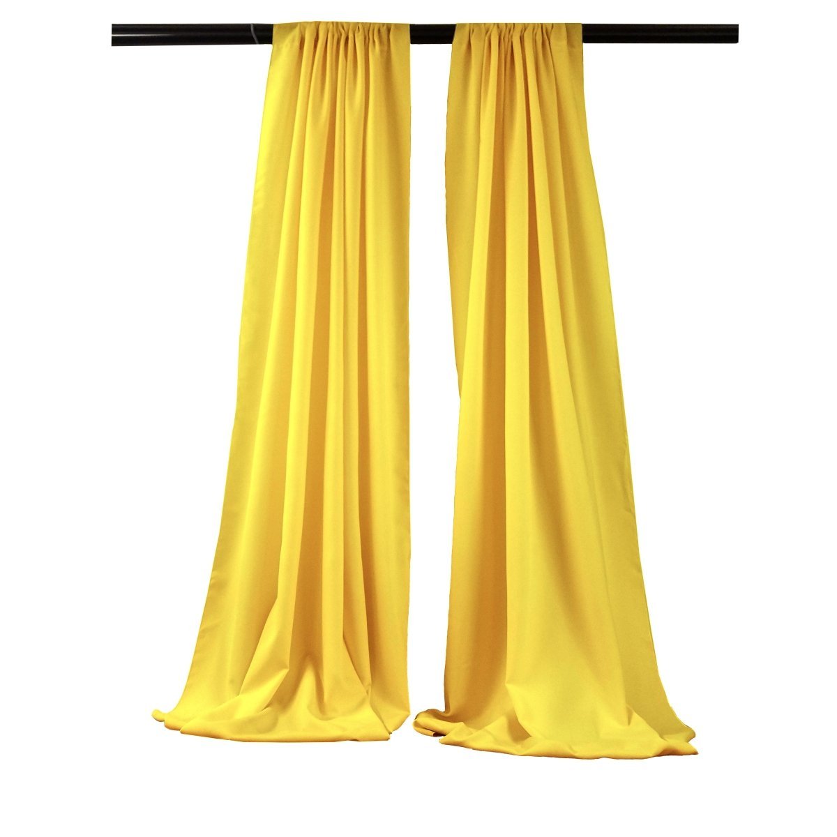 5 Feet Wide x 20 Feet High, Polyester Seamless Backdrop Drape Curtain Panel / Curtain Room Divider / 2 Panels - New Creations Fabric & Foam Inc