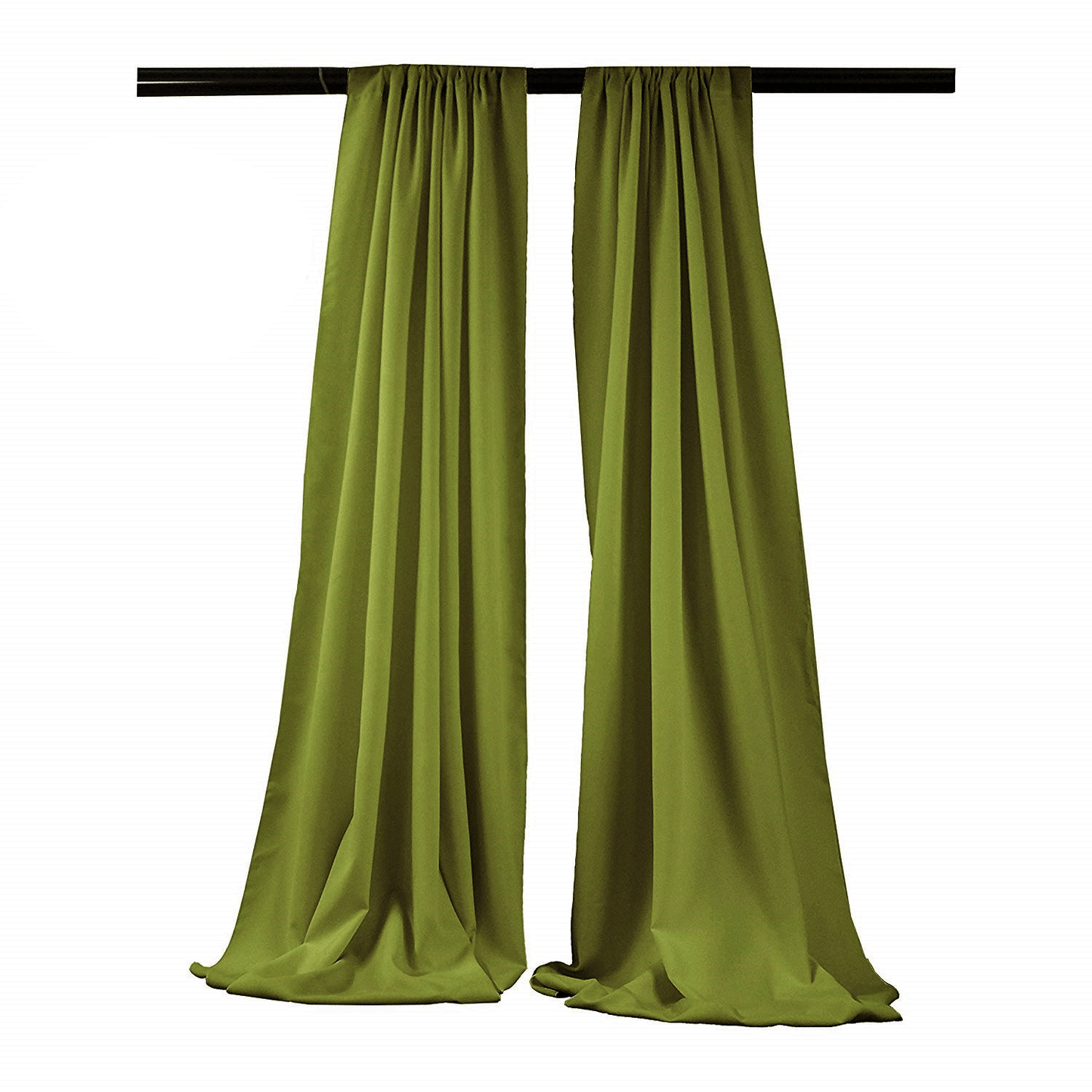 5 Feet Wide x 20 Feet High, Polyester Seamless Backdrop Drape Curtain Panel / Curtain Room Divider / 2 Panels - New Creations Fabric & Foam Inc