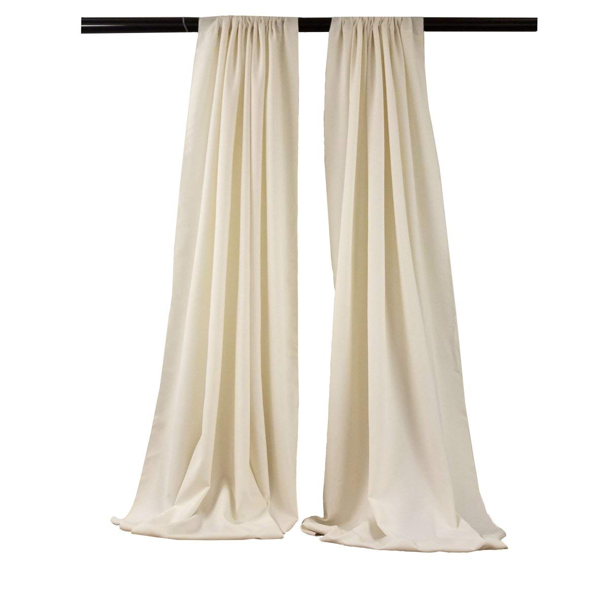 5 Feet Wide x 20 Feet High, Polyester Seamless Backdrop Drape Curtain Panel / Curtain Room Divider / 2 Panels - New Creations Fabric & Foam Inc
