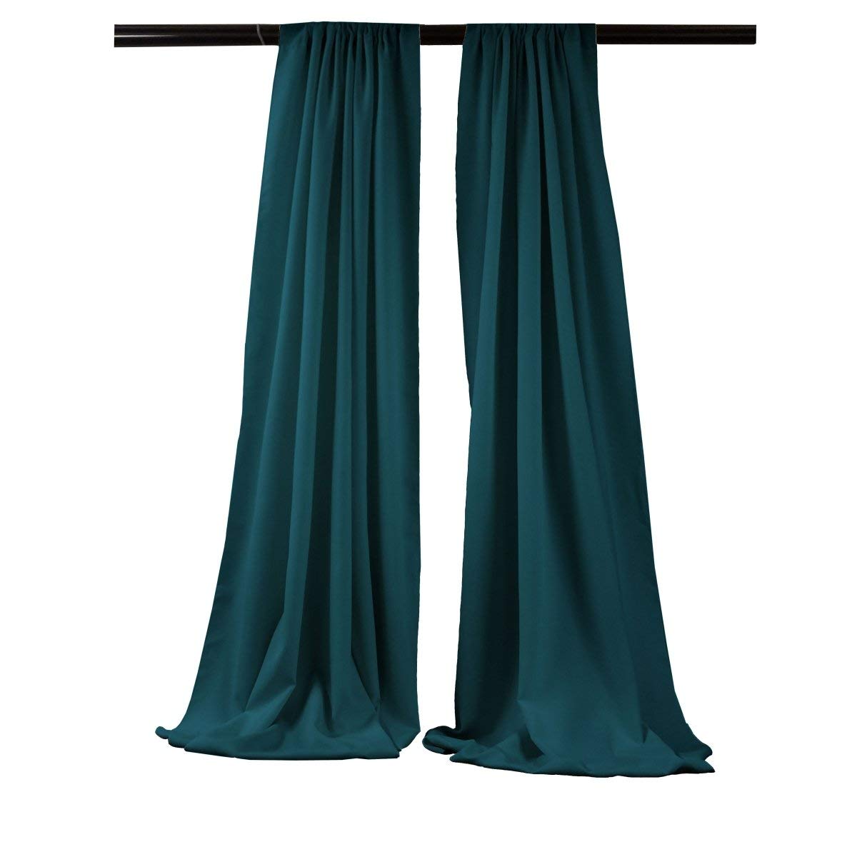 5 Feet Wide x 20 Feet High, Polyester Seamless Backdrop Drape Curtain Panel / Curtain Room Divider / 2 Panels - New Creations Fabric & Foam Inc