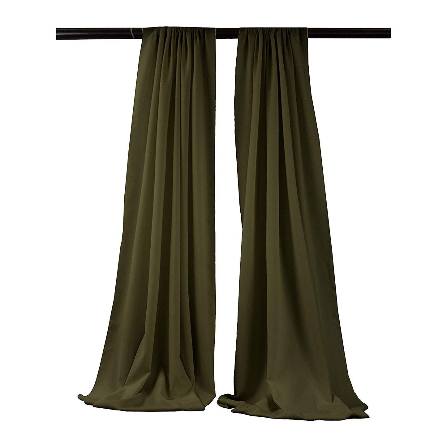 5 Feet Wide x 20 Feet High, Polyester Seamless Backdrop Drape Curtain Panel / Curtain Room Divider / 2 Panels - New Creations Fabric & Foam Inc