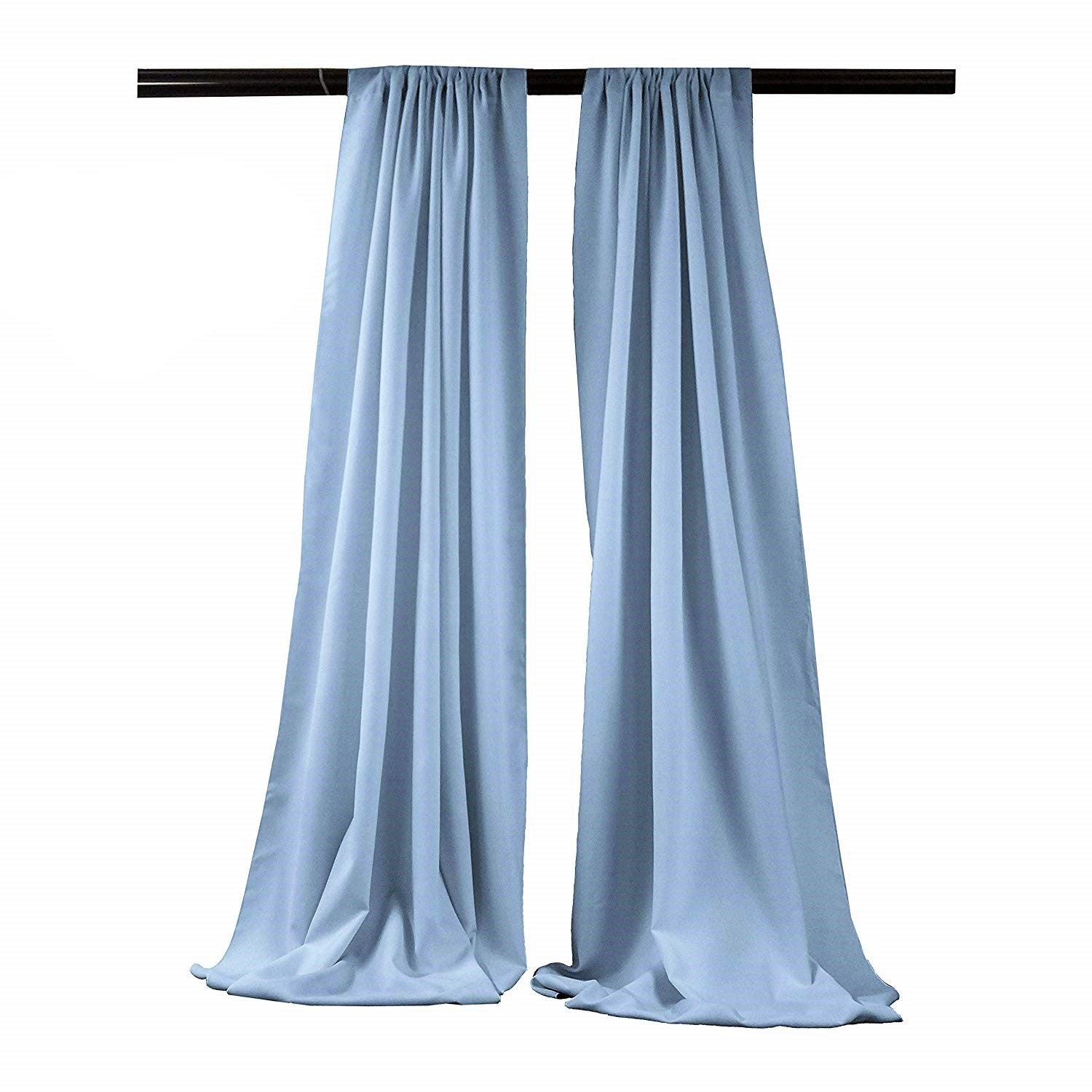 5 Feet Wide x 20 Feet High, Polyester Seamless Backdrop Drape Curtain Panel / Curtain Room Divider / 2 Panels - New Creations Fabric & Foam Inc