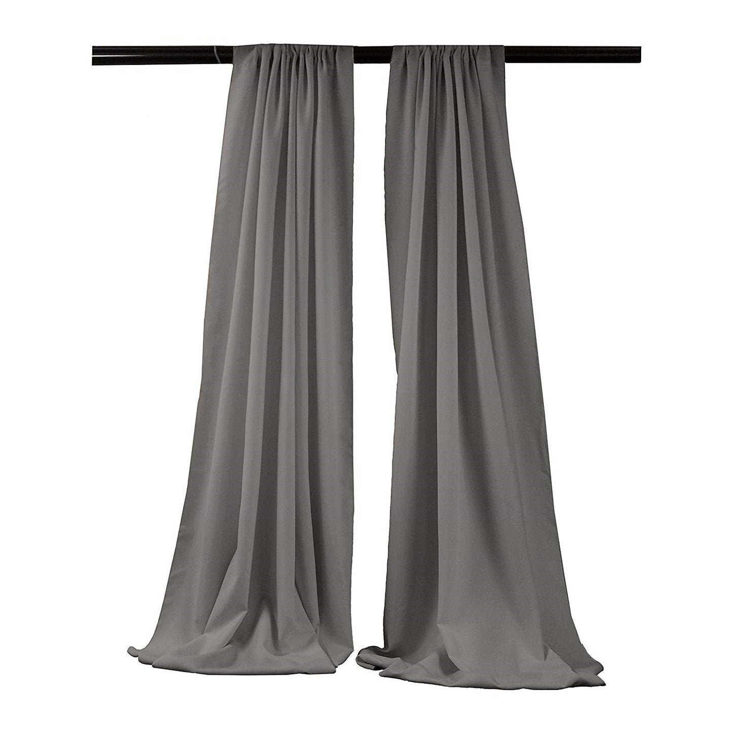5 Feet Wide x 20 Feet High, Polyester Seamless Backdrop Drape Curtain Panel / Curtain Room Divider / 2 Panels - New Creations Fabric & Foam Inc