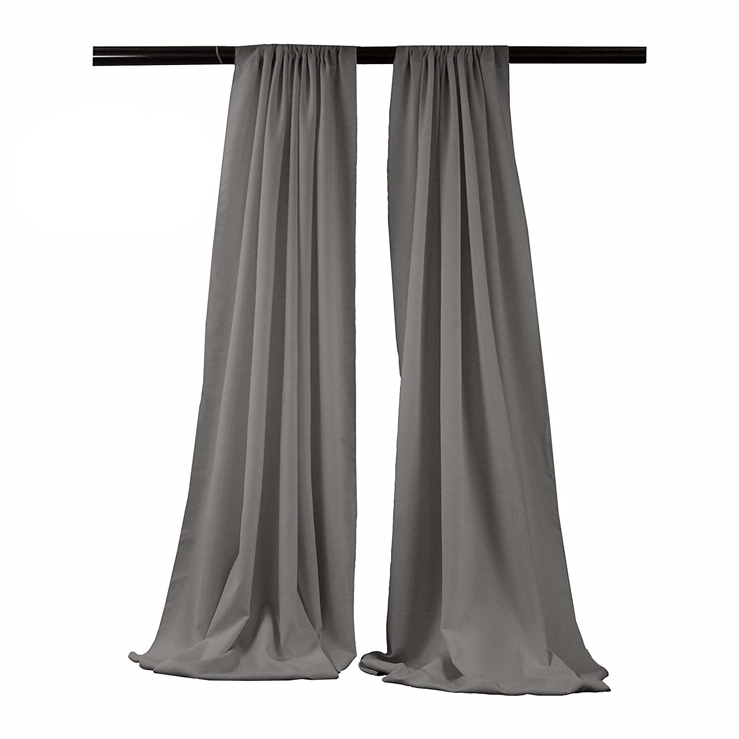 5 Feet Wide x 20 Feet High, Polyester Seamless Backdrop Drape Curtain Panel / Curtain Room Divider / 2 Panels - New Creations Fabric & Foam Inc