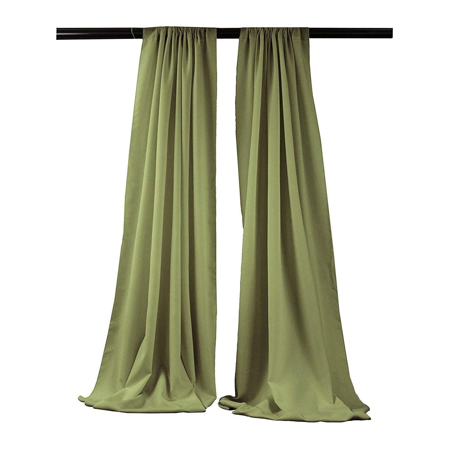 5 Feet Wide x 20 Feet High, Polyester Seamless Backdrop Drape Curtain Panel / Curtain Room Divider / 2 Panels - New Creations Fabric & Foam Inc