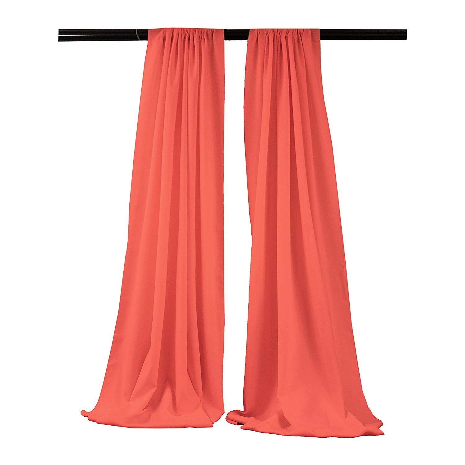 5 Feet Wide x 20 Feet High, Polyester Seamless Backdrop Drape Curtain Panel / Curtain Room Divider / 2 Panels - New Creations Fabric & Foam Inc