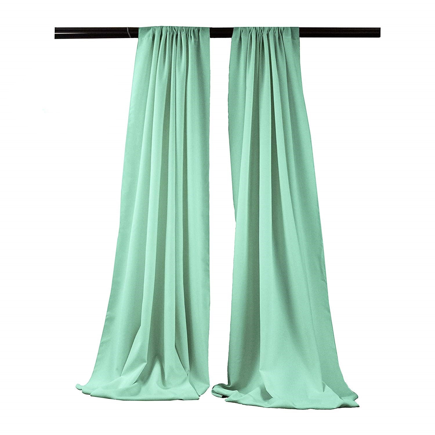 5 Feet Wide x 20 Feet High, Polyester Seamless Backdrop Drape Curtain Panel / Curtain Room Divider / 2 Panels - New Creations Fabric & Foam Inc
