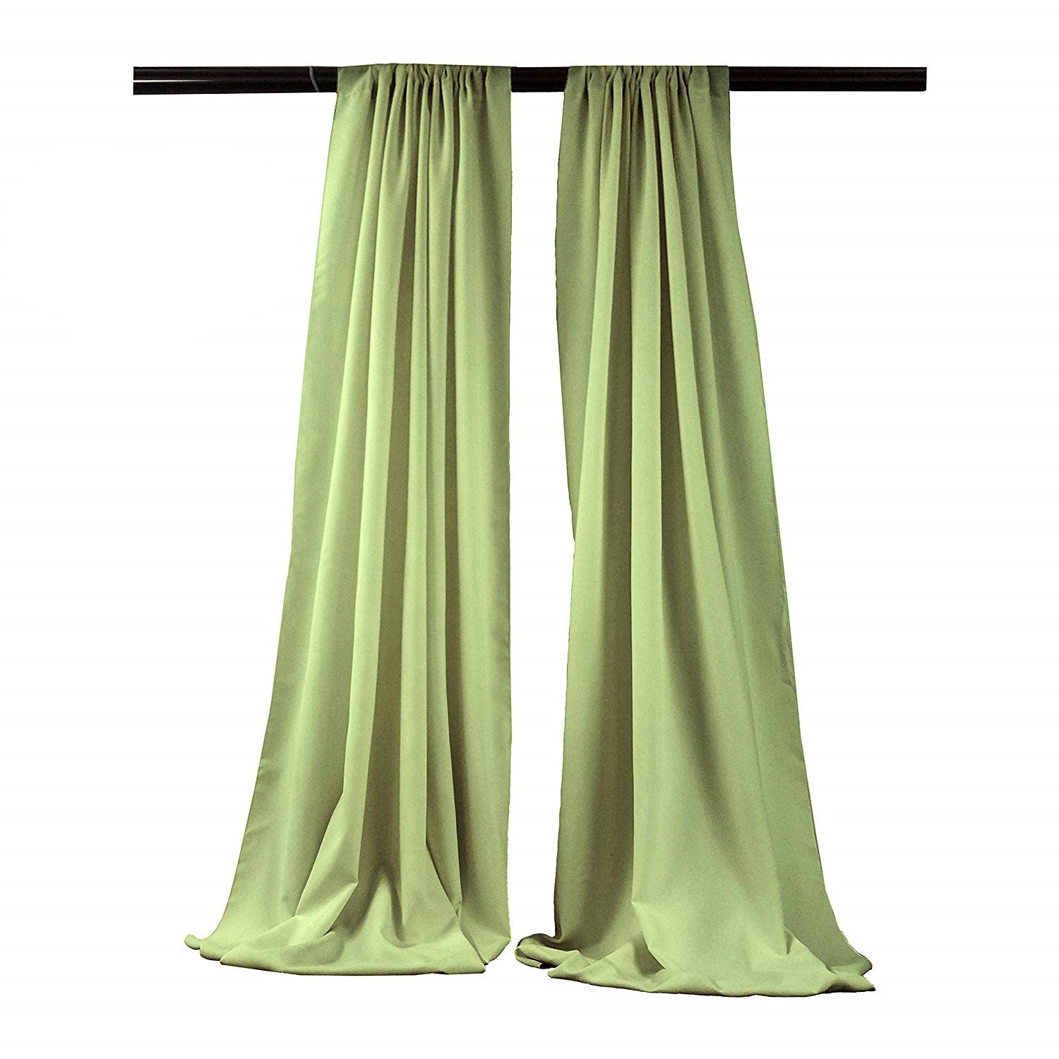 5 Feet Wide x 20 Feet High, Polyester Seamless Backdrop Drape Curtain Panel / Curtain Room Divider / 2 Panels - New Creations Fabric & Foam Inc