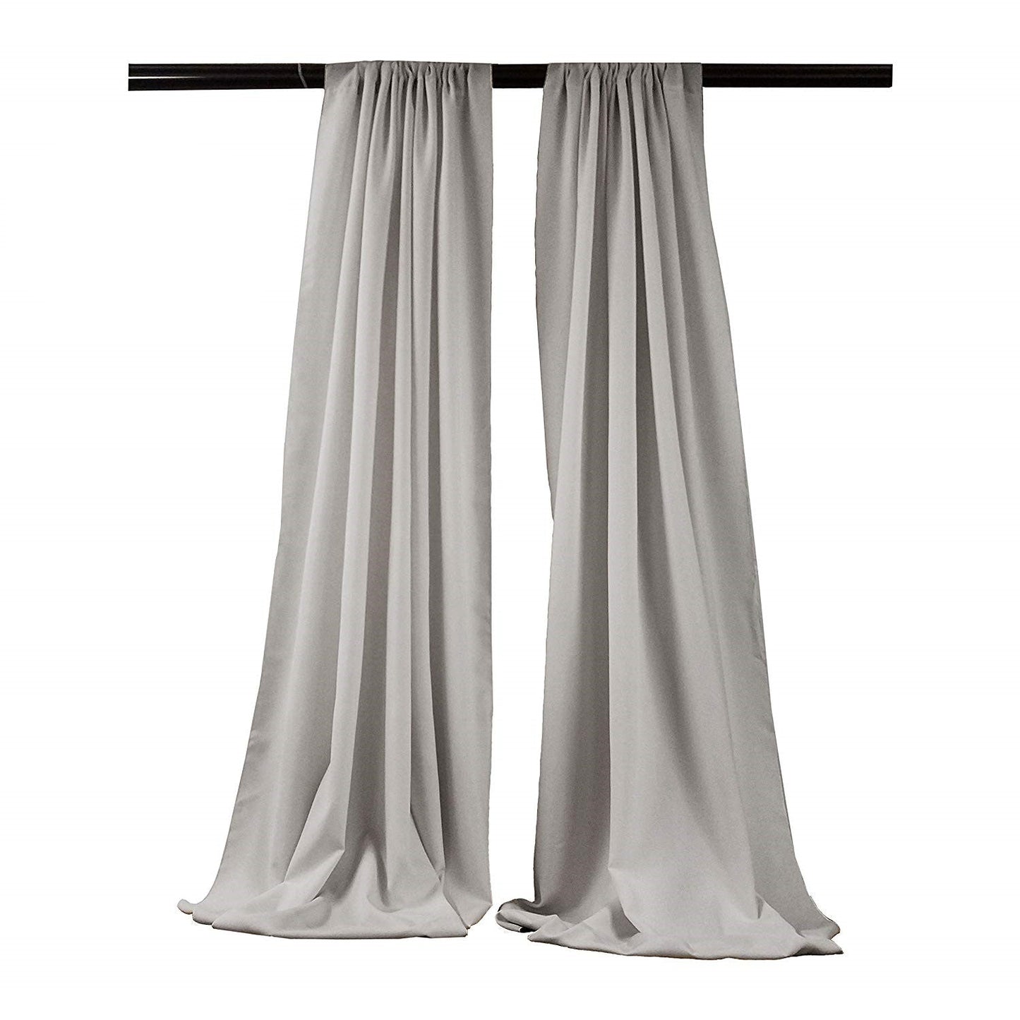 5 Feet Wide x 20 Feet High, Polyester Seamless Backdrop Drape Curtain Panel / Curtain Room Divider / 2 Panels - New Creations Fabric & Foam Inc