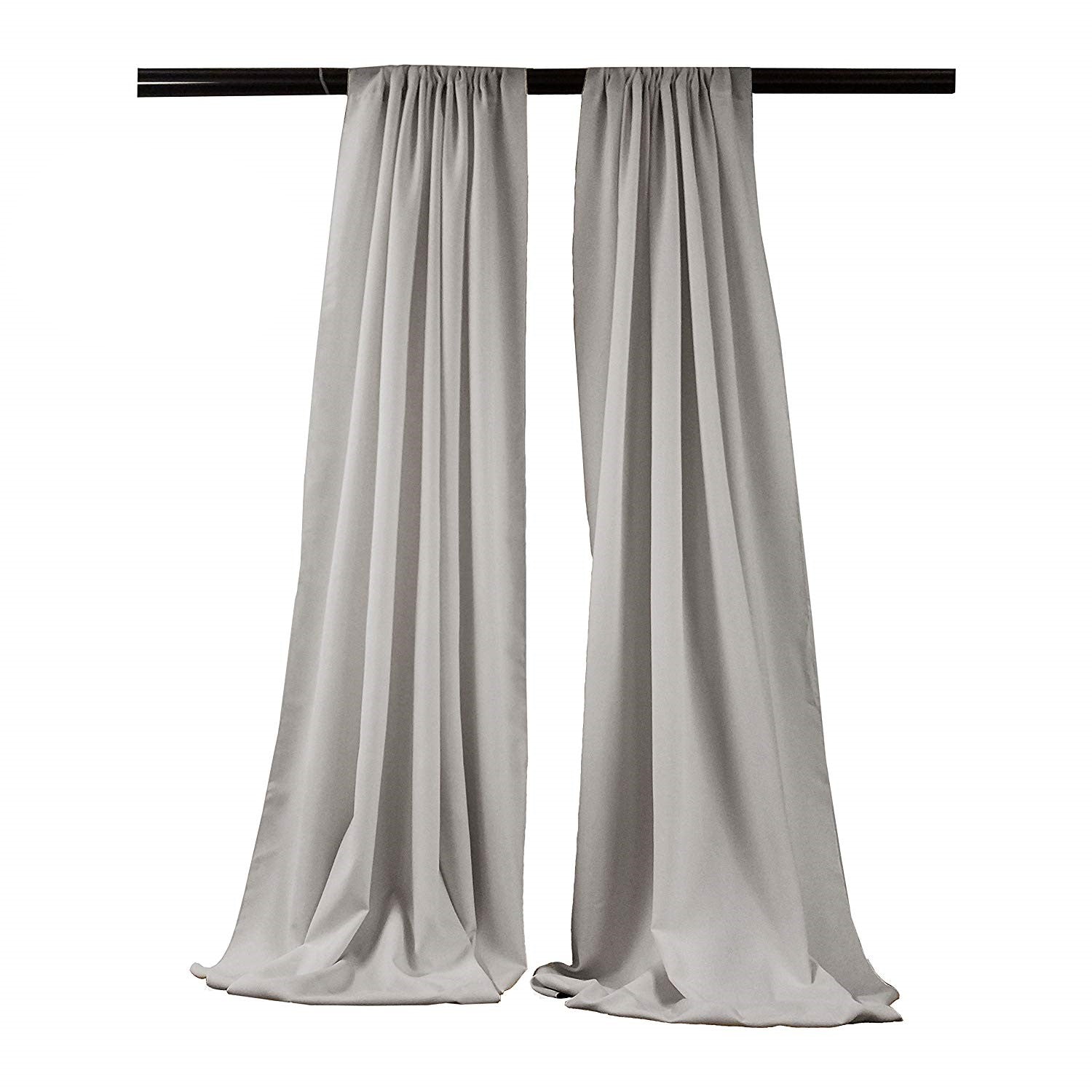 5 Feet Wide x 20 Feet High, Polyester Seamless Backdrop Drape Curtain Panel / Curtain Room Divider / 2 Panels - New Creations Fabric & Foam Inc