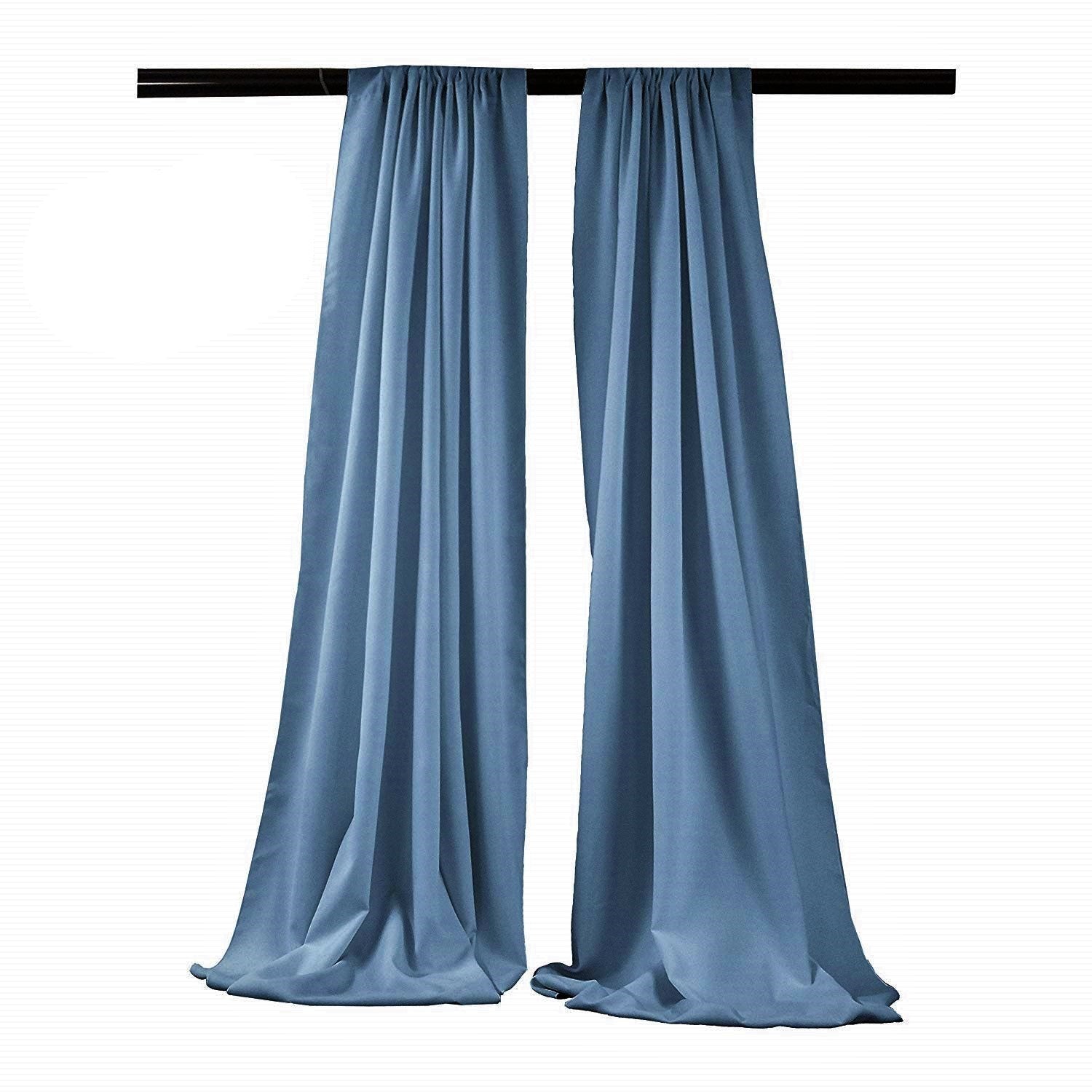 5 Feet Wide x 20 Feet High, Polyester Seamless Backdrop Drape Curtain Panel / Curtain Room Divider / 2 Panels - New Creations Fabric & Foam Inc