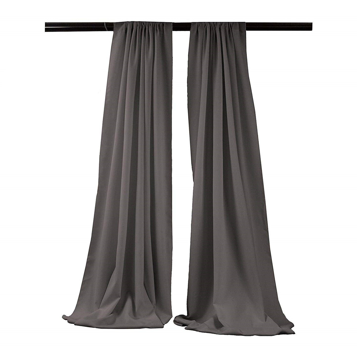 5 Feet Wide x 20 Feet High, Polyester Seamless Backdrop Drape Curtain Panel / Curtain Room Divider / 2 Panels - New Creations Fabric & Foam Inc