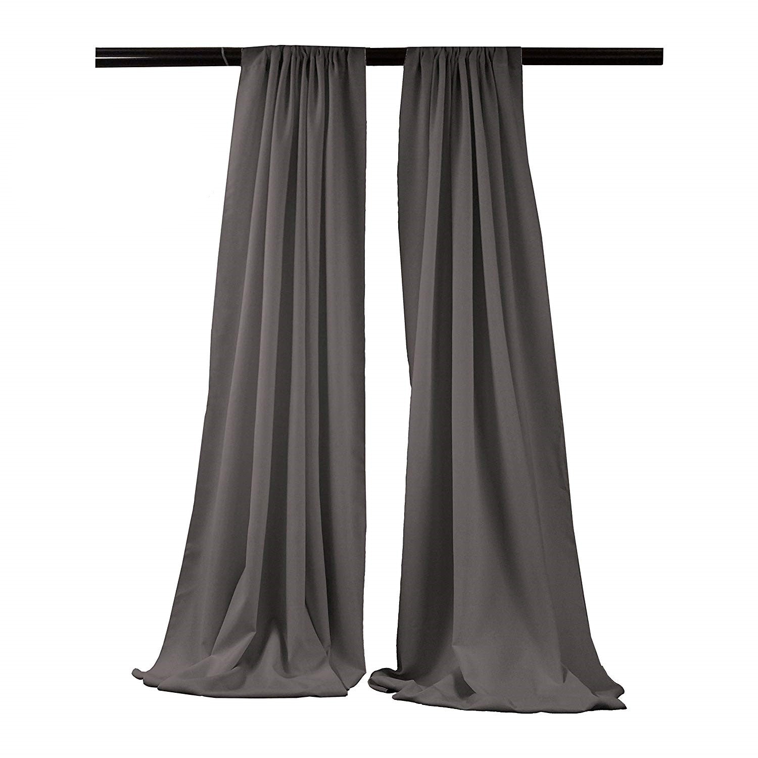 5 Feet Wide x 20 Feet High, Polyester Seamless Backdrop Drape Curtain Panel / Curtain Room Divider / 2 Panels - New Creations Fabric & Foam Inc