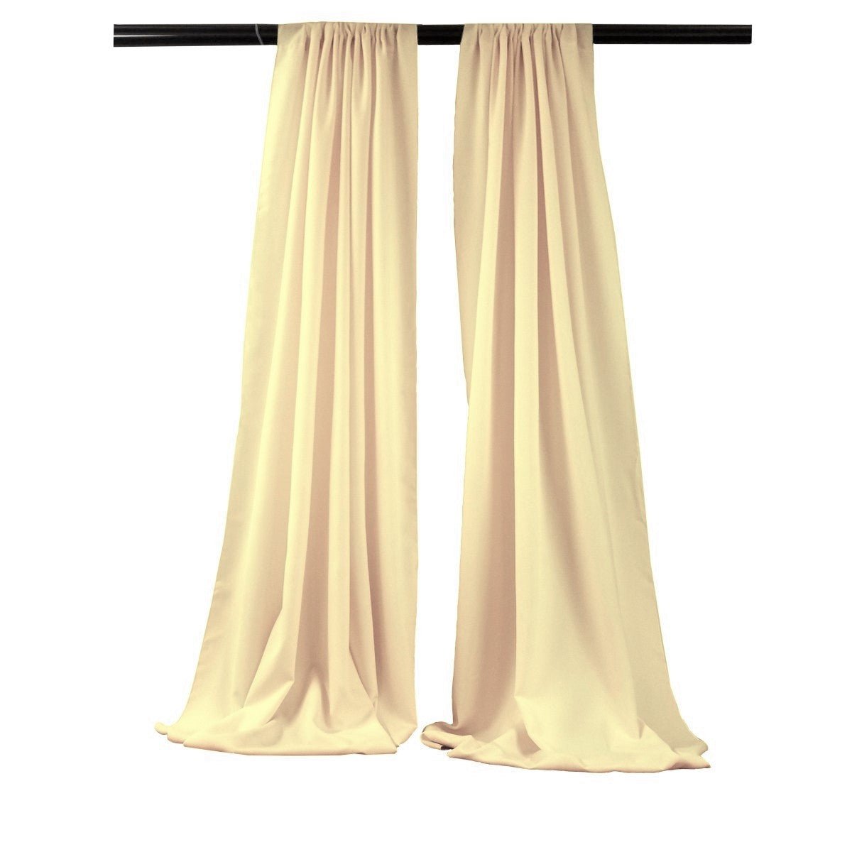 5 Feet Wide x 20 Feet High, Polyester Seamless Backdrop Drape Curtain Panel / Curtain Room Divider / 2 Panels - New Creations Fabric & Foam Inc