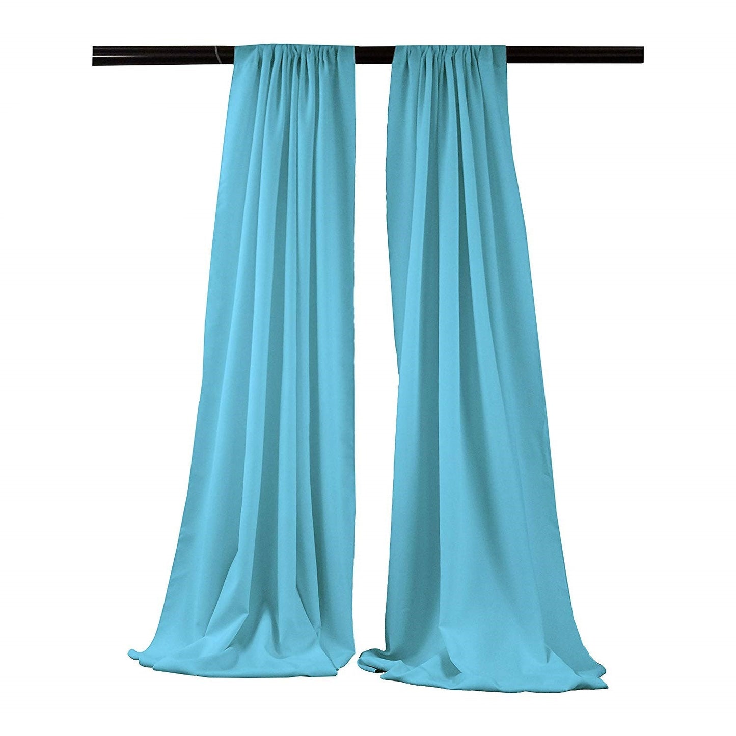 5 Feet Wide x 20 Feet High, Polyester Seamless Backdrop Drape Curtain Panel / Curtain Room Divider / 2 Panels - New Creations Fabric & Foam Inc