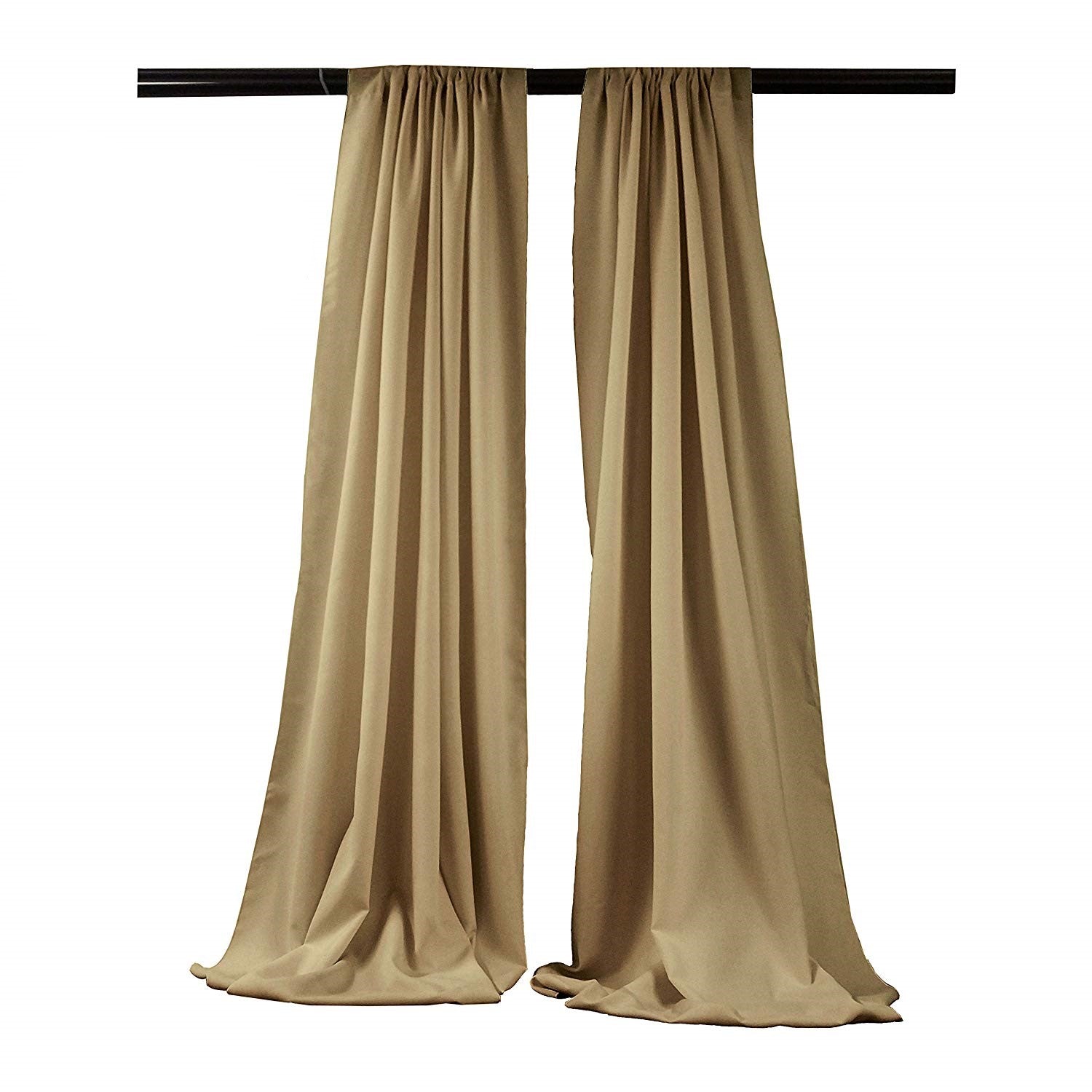 5 Feet Wide x 20 Feet High, Polyester Seamless Backdrop Drape Curtain Panel / Curtain Room Divider / 2 Panels - New Creations Fabric & Foam Inc