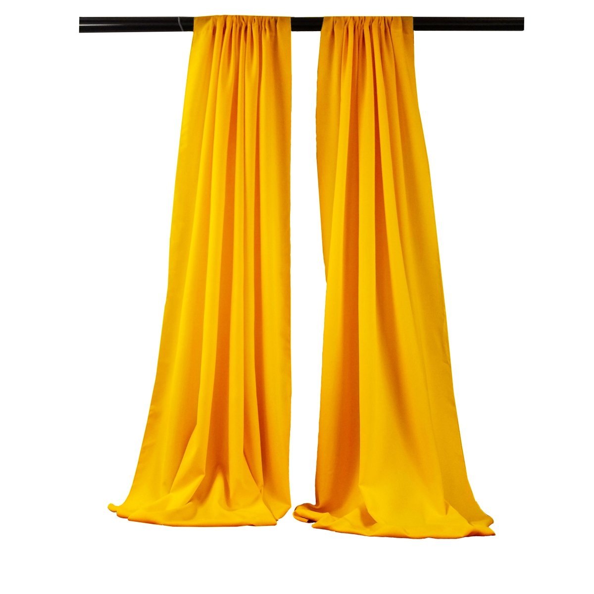 5 Feet Wide x 20 Feet High, Polyester Seamless Backdrop Drape Curtain Panel / Curtain Room Divider / 2 Panels - New Creations Fabric & Foam Inc