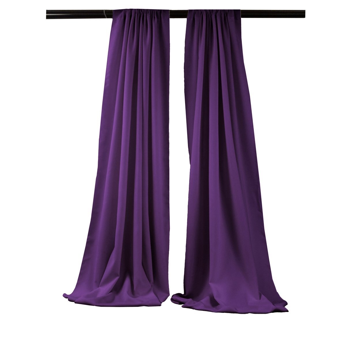 5 Feet Wide x 6 Feet High, Polyester Poplin Backdrop Drape Curtain Panel, Room Divider, 1 Pair - New Creations Fabric & Foam Inc